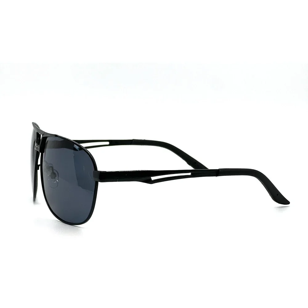 Sunglasses Black Metal Frame Dark Lenses Driving Hip Hop Designer Men Shades New